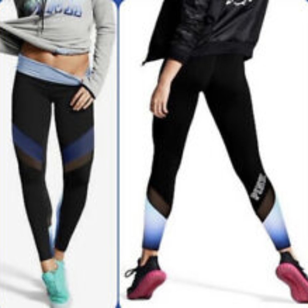 Victoria's Secret PINK Blue Ombre Leggings